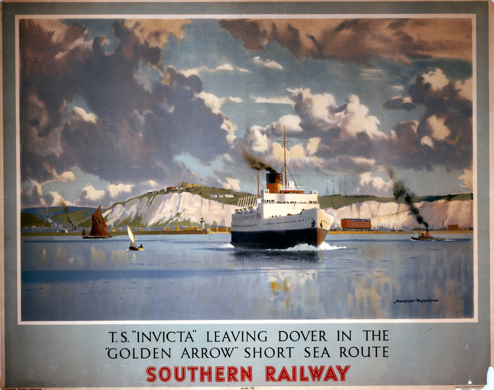 T.S. Invicta Dover Southern Railway 24" x 32" Matte Mounted Print