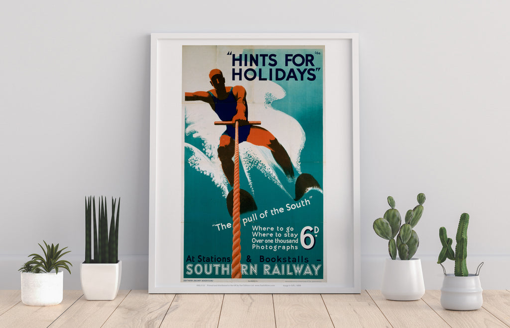 Hints For Holidays - Southern Railway - Premium Art Print