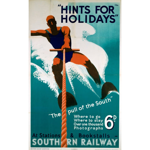 Hints for Holidays - Southern Railway 24" x 32" Matte Mounted Print