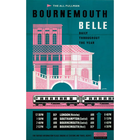 Bournemouth Belle All Pullman 24" x 32" Matte Mounted Print