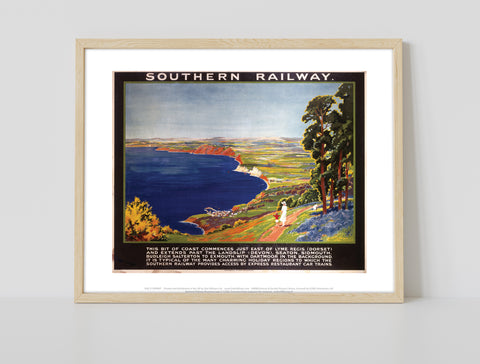 Southern Railway Lyme Regis Dorset, Devon - Art Print