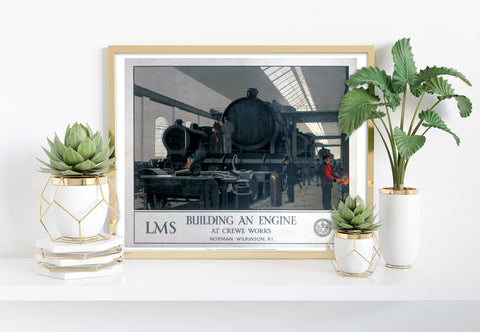 Building An Engine At Crewe Works - 11X14inch Premium Art Print