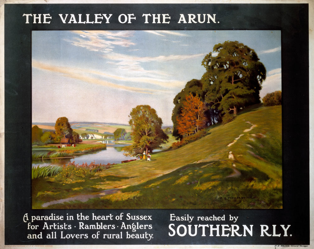 The Valley of the Arun Southern Railway 24" x 32" Matte Mounted Print