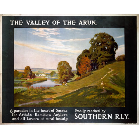 The Valley of the Arun Southern Railway 24" x 32" Matte Mounted Print
