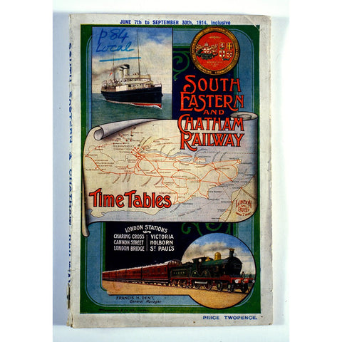 South Eastern and Chatham Railway 24" x 32" Matte Mounted Print