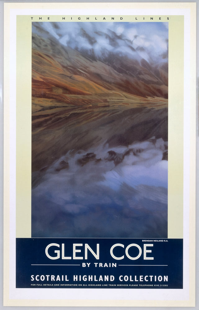 Glencoe by Train Highland Lines 24" x 32" Matte Mounted Print