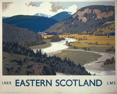 Eastern Scotland LNER LMS 24" x 32" Matte Mounted Print