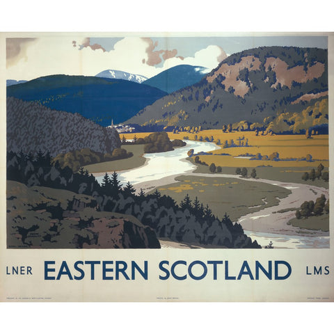 Eastern Scotland LNER LMS 24" x 32" Matte Mounted Print