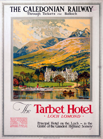 Caledonian Railway Tarbet Hotel 24" x 32" Matte Mounted Print