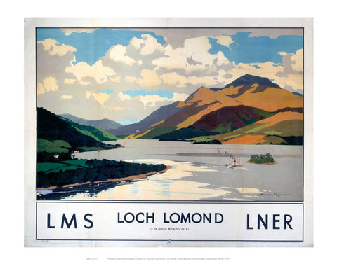 Loch Lomond LMS LNER 24" x 32" Matte Mounted Print