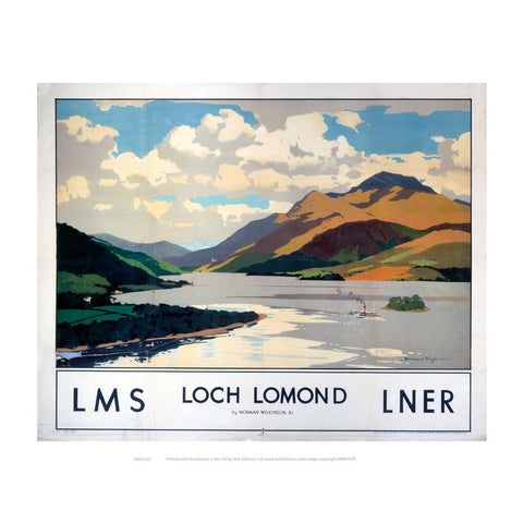 Loch Lomond LMS LNER 24" x 32" Matte Mounted Print