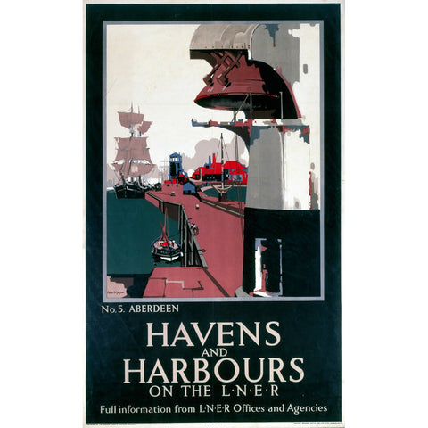 Havens and Harbours Aberdeen 24" x 32" Matte Mounted Print