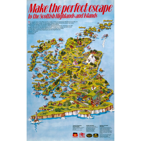 Make the perfect escape Scotland 24" x 32" Matte Mounted Print