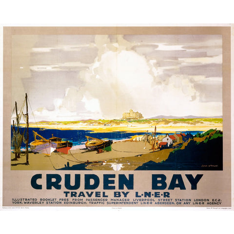 Cruden Bay LNER 24" x 32" Matte Mounted Print