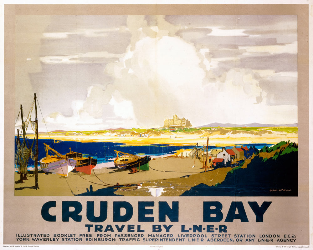 Cruden Bay LNER 24" x 32" Matte Mounted Print