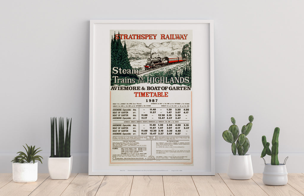 Strathspey Railway - Aviemore And Boat Of Garten Art Print