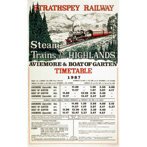 Strathspey Railway - Aviemore and Boat of Garten 24" x 32" Matte Mounted Print