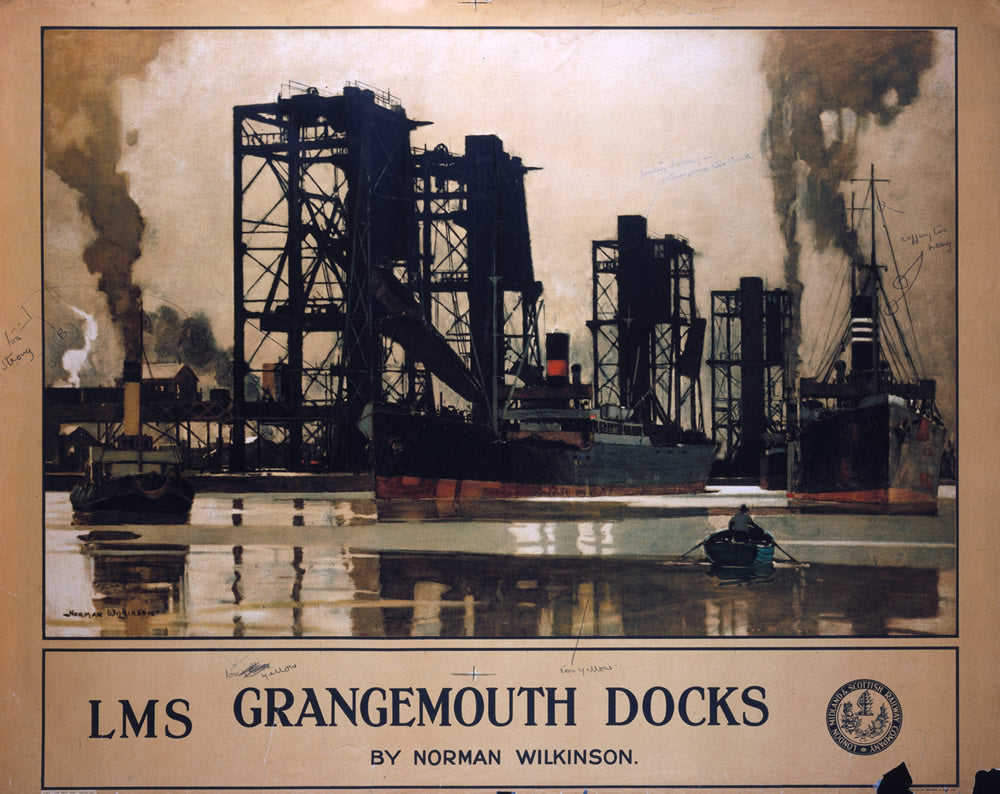 Grangemouth Docks LMS 24" x 32" Matte Mounted Print