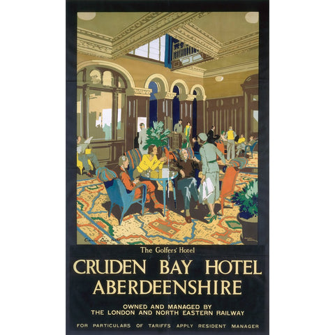 Cruden Bay Hotel Aberdeenshire 24" x 32" Matte Mounted Print