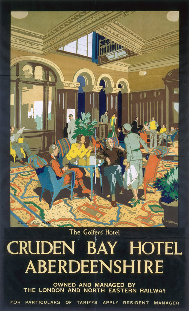 Cruden Bay Hotel Aberdeenshire 24" x 32" Matte Mounted Print