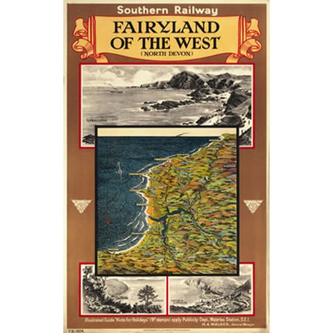 North Devon Fairyland of the West 24" x 32" Matte Mounted Print
