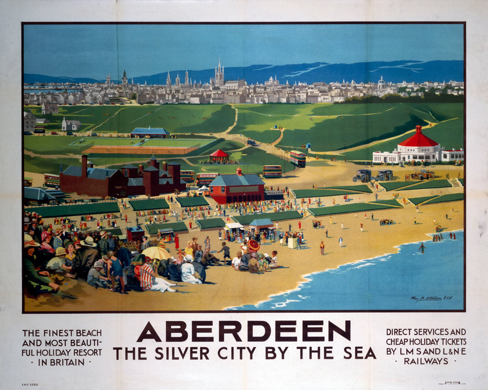 Aberdeen The Silver City by the Sea 24" x 32" Matte Mounted Print