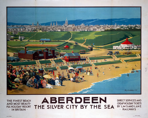 Aberdeen The Silver City by the Sea 24" x 32" Matte Mounted Print