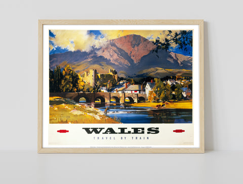 Wales Travel By Train - 11X14inch Premium Art Print