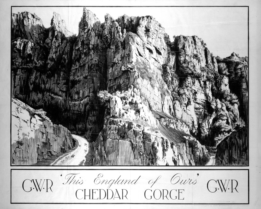 Cheddar Gorge GWR 24" x 32" Matte Mounted Print