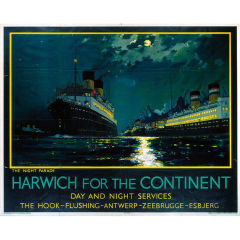 Harwich for the Continent 24" x 32" Matte Mounted Print