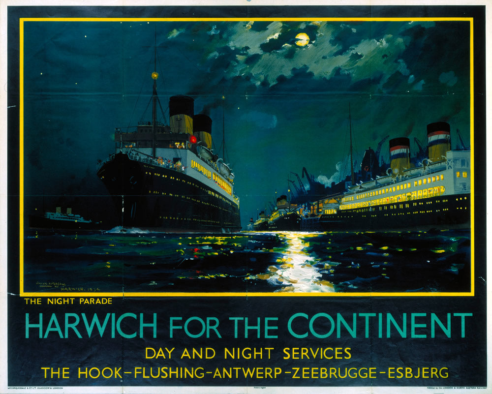 Harwich for the Continent 24" x 32" Matte Mounted Print