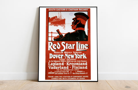 Red Star Line, Dover - New York - 11X14inch Premium Art Print