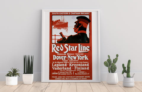 Red Star Line, Dover - New York - 11X14inch Premium Art Print