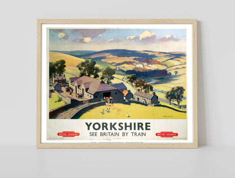 Yorkshire See Britain By Train - 11X14inch Premium Art Print