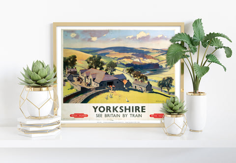Yorkshire See Britain By Train - 11X14inch Premium Art Print