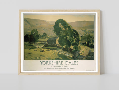 Yorkshire Dales It's Quicker By Rail - Premium Art Print