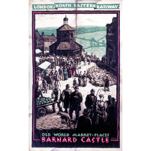 Barnard Castle LNER Teesdale 24" x 32" Matte Mounted Print