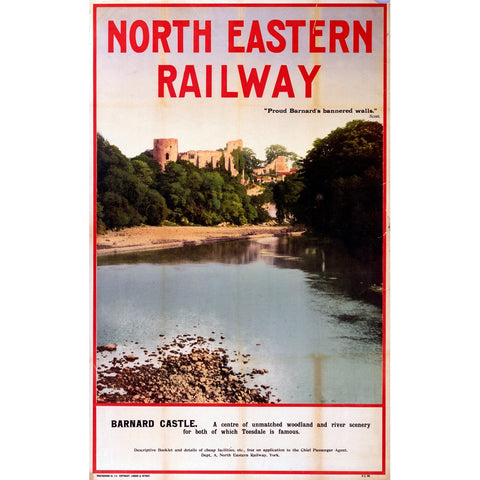 Barnard Castle LNER Teesdale 24" x 32" Matte Mounted Print