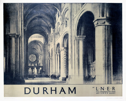 Durham by LNER 24" x 32" Matte Mounted Print