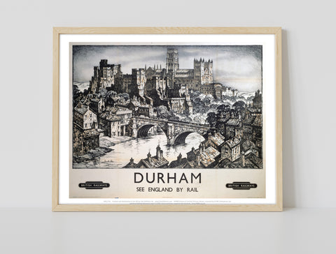 Durham See England By Rail - 11X14inch Premium Art Print