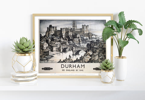 Durham See England By Rail - 11X14inch Premium Art Print