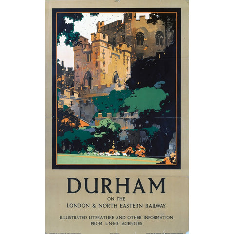 Durham on the LNER 24" x 32" Matte Mounted Print