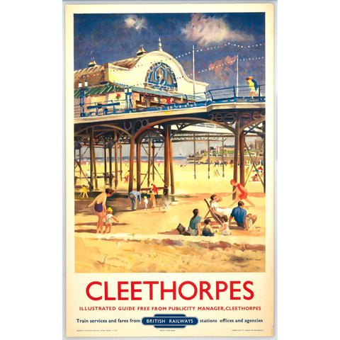 Cleethorpes It's Quicker By Rail - Pier 24" x 32" Matte Mounted Print