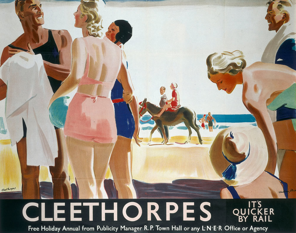 Cleethorpes It's Quicker By Rail 24" x 32" Matte Mounted Print