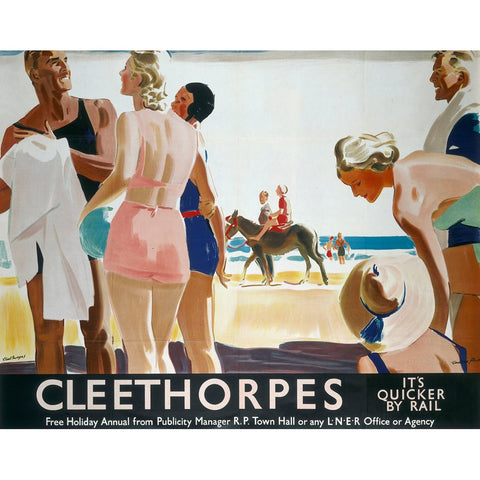 Cleethorpes It's Quicker By Rail 24" x 32" Matte Mounted Print