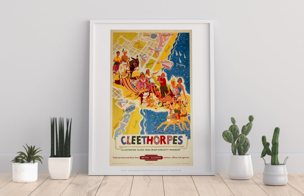Cleethorpes Illustrated - It's Quicker By Rail - Art Print