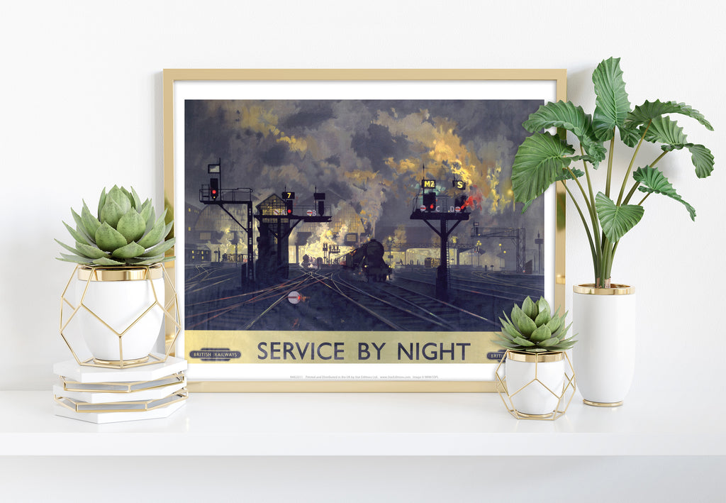 Service By Night Engine - 11X14inch Premium Art Print