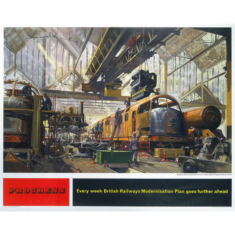 Progress - Modernisation British Railways 24" x 32" Matte Mounted Print
