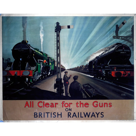 All Clear for the Guns on British Railways 24" x 32" Matte Mounted Print