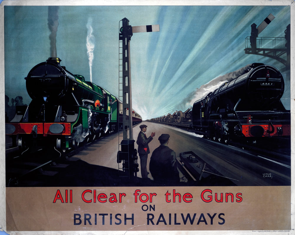 All Clear for the Guns on British Railways 24" x 32" Matte Mounted Print